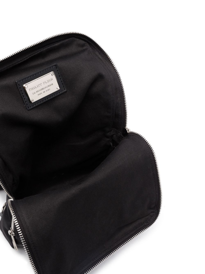 Shop Philipp Plein Hexagon Logo Plaque Shoulder Bag In Black