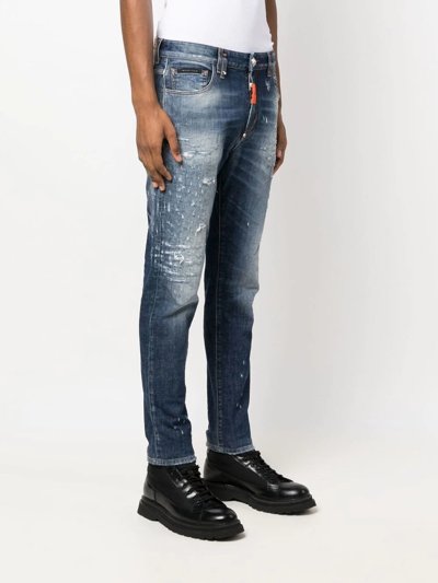 Shop Philipp Plein Straight-leg Denim Jeans In Blue