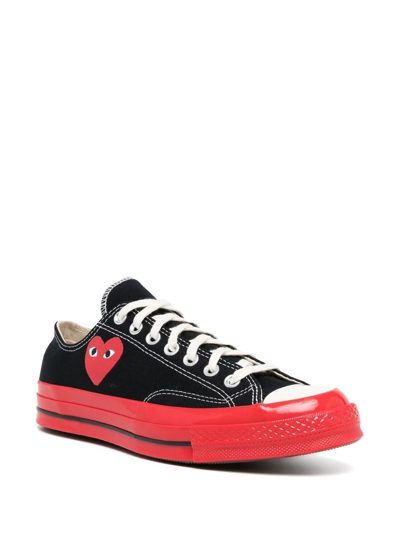 Shop Comme Des Garçons Play X Converse Low-top Sneakers In Black