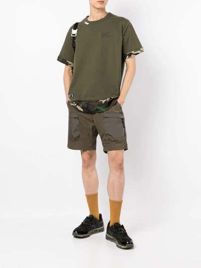 Shop Izzue Camouflage Print-detail Short-sleeved T-shirt In Green