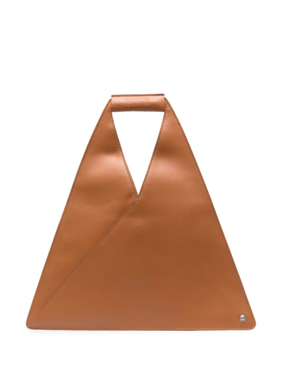 Shop Mm6 Maison Margiela Japanese Top-handle Tote In Brown