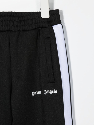 Shop Palm Angels Contrast Side Panel Track Pants In Black
