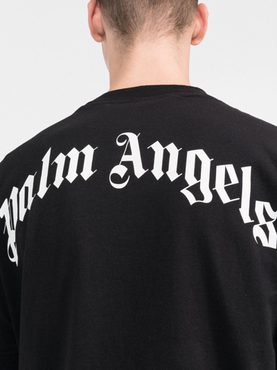 Shop Palm Angels Graphic-print Cotton T-shirt In Black