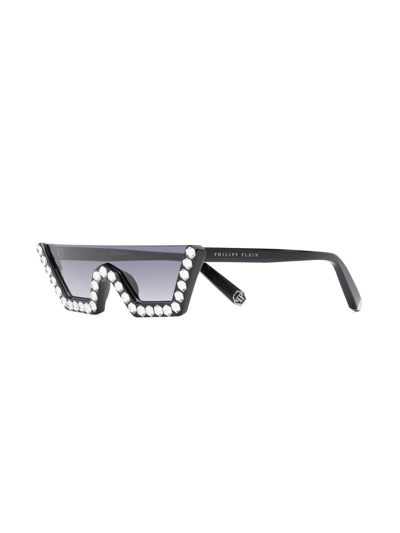 Shop Philipp Plein Plein Crystal Lux Sunglasses In Black