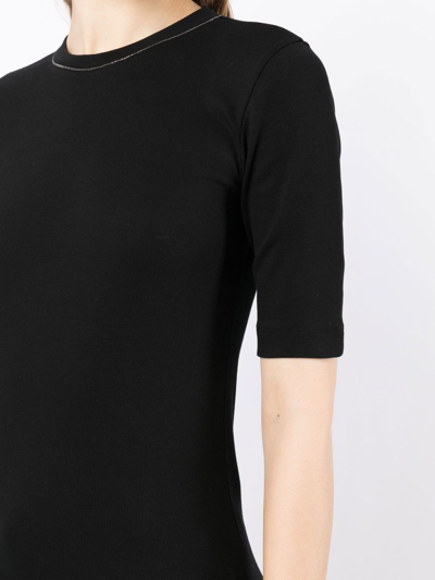 Shop Brunello Cucinelli Monili-detail Cotton T-shirt In Black