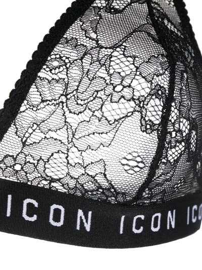 D2次方 蕾丝图案三角形罩杯文胸