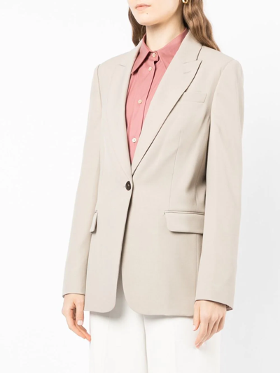 Brunello Cucinelli One-button Single-breasted Blazer In White