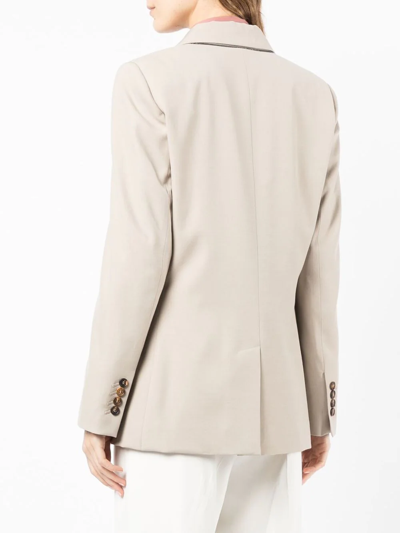 Brunello Cucinelli One-button Single-breasted Blazer In White