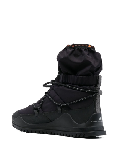 Shop Adidas By Stella Mccartney Draw-cord Winter Boots In Black