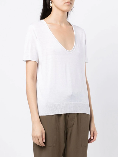 Shop James Perse Short-sleeve Sweater T-shirt In White