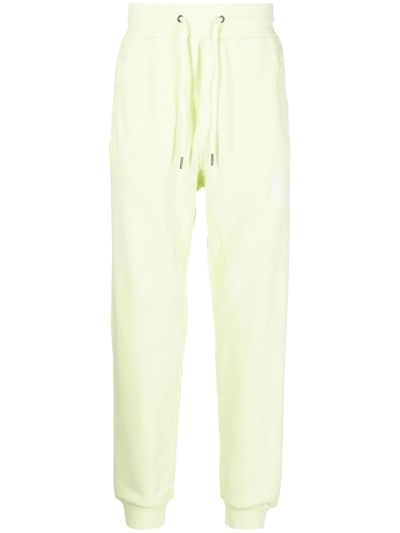 Shop Ksubi Drawstring-waist Cotton Track Trousers In Green