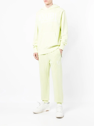 Shop Ksubi Drawstring-waist Cotton Track Trousers In Green