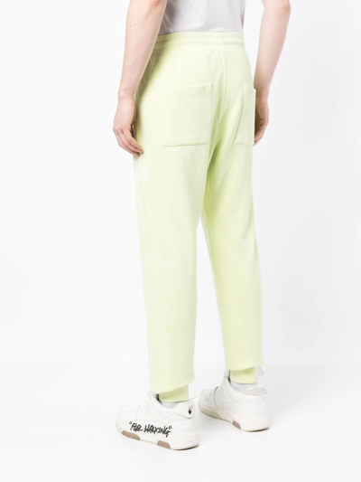 Shop Ksubi Drawstring-waist Cotton Track Trousers In Green