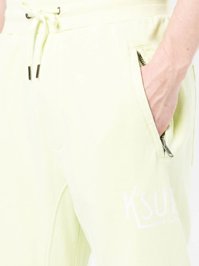 Ksubi Drawstring-waist Cotton Track Trousers In Green