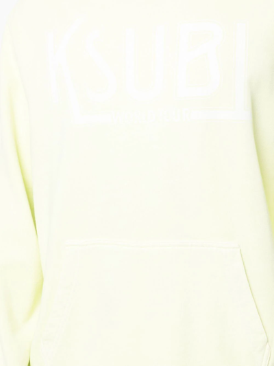 Shop Ksubi Logo-print Cotton Hoodie In Green