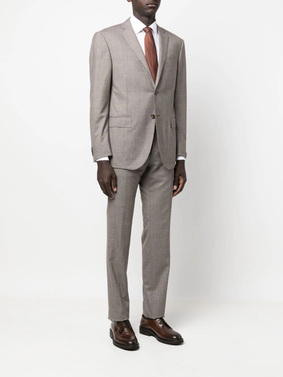 Corneliani Single-breasted Tailored Suit In Neutrals