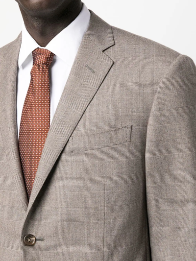 Corneliani Single-breasted Tailored Suit In Neutrals