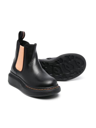 Alexander Mcqueen Slip-on Ankle Boots In Black