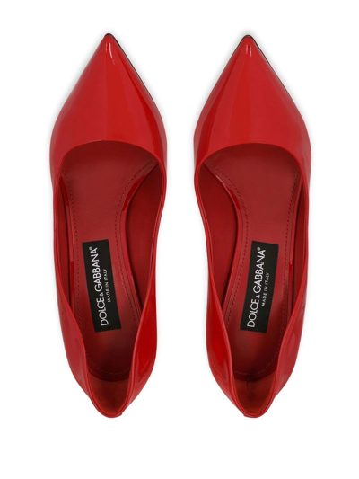 Shop Dolce & Gabbana 90mm Patent Leather Pumps In Red
