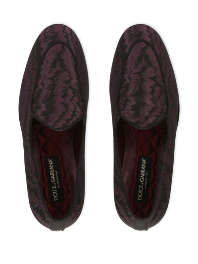 Shop Dolce & Gabbana Iridescent Caravaggio Slippers In Black