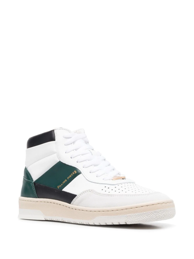 Shop Filling Pieces Colour-block Panelled Sneakers In White