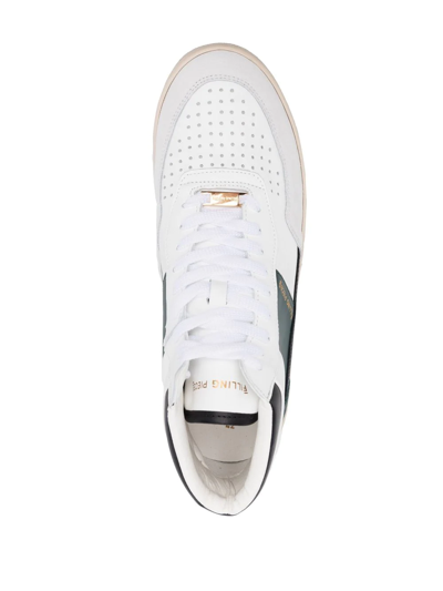 Shop Filling Pieces Colour-block Panelled Sneakers In White