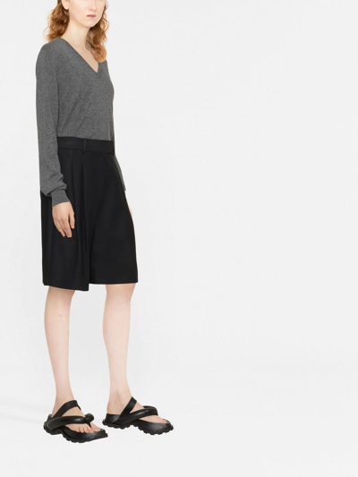 Brunello Cucinelli V-neck Cashmere Jumper In Grey
