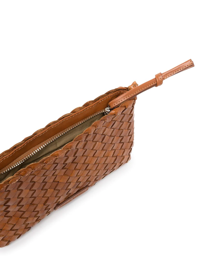 Shop Loeffler Randall Marison Woven Leather Shoulder Bag In Brown
