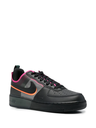 Shop Nike Air Force 1 React Low-top Sneakers In Black