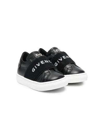 Shop Givenchy Logo-strap Slip-on Sneakers In Black