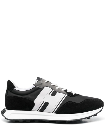Hogan Low-top Sneakers H601 Suede In Black