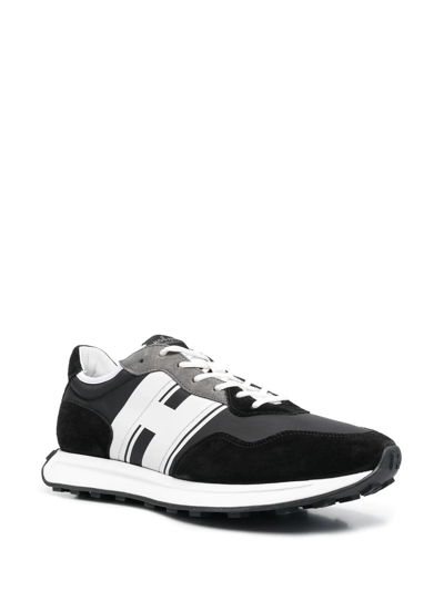 Hogan Low-top Sneakers H601 Suede In Black