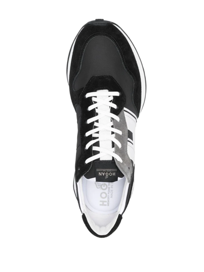 Hogan Low-top Sneakers H601 Suede In Black