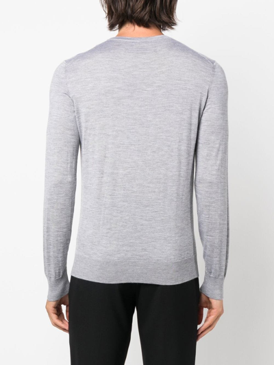 Z Zegna Crew-neck Cashmere Jumper In Grey