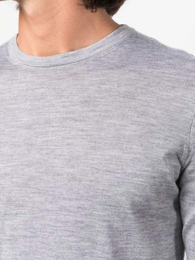 Z Zegna Crew-neck Cashmere Jumper In Grey