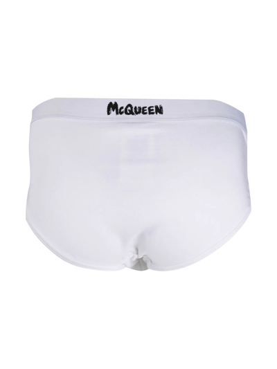Alexander Mcqueen Logo-print Waistband Briefs In White
