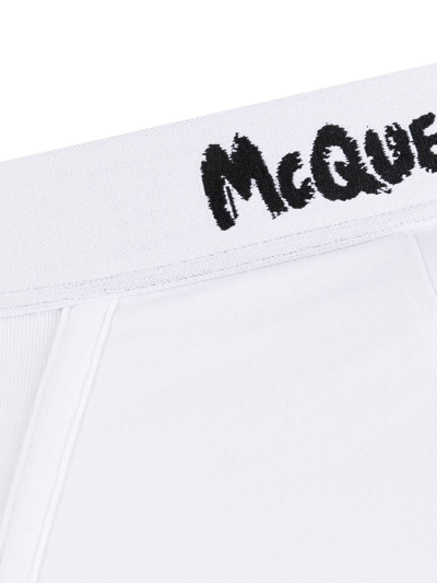 Alexander Mcqueen Logo-print Waistband Briefs In White