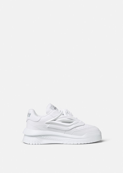 Shop Versace Odissea Sneakers In White