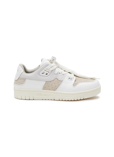 Shop Acne Studios Flat Low Top Toggle Lace Leather Sneakers In White