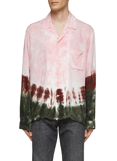 Shop Toga Virilis 'cuppa Inner' Tie Dye Print Shirt In Pink