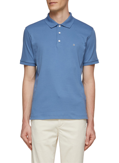 Shop Rag & Bone Classic Interlock Polo Shirt In Blue