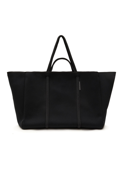 Shop State Of Escape 'odyssey' Oversized Neoprene Tote Bag In Black