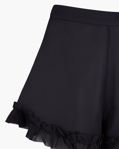 Shop Khaite The Rory Shorts In Silk In Black 200