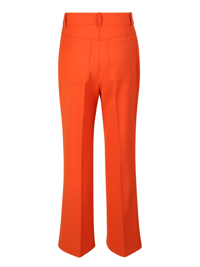 Shop Stella Mccartney Cropped Tailored Trousers In Orange