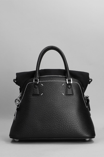 Shop Maison Margiela Hand Bag In Black Leather