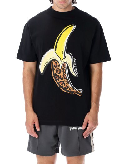 Shop Palm Angels Banana T-shirt In Black