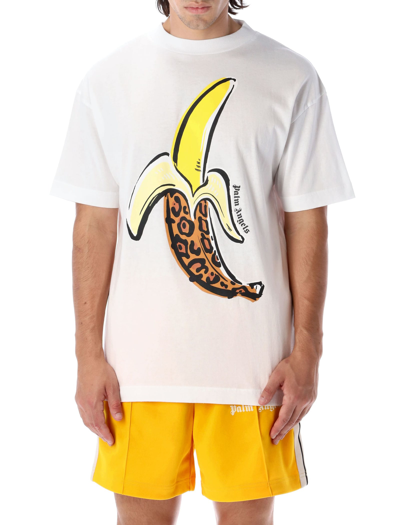 Shop Palm Angels Banana T-shirt In White