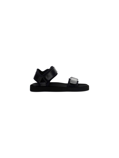Shop The Row Hook And Loop Sandals In Black