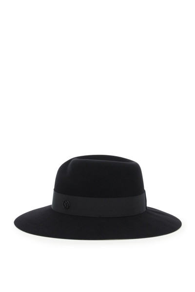 Shop Maison Michel Virginie Felt Fedora Hat In Nero