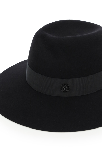 Shop Maison Michel Virginie Felt Fedora Hat In Nero